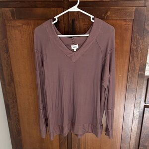 BKE Women's Dusty Rose Long Sleeve Tee
